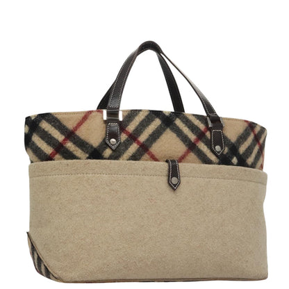 Burberry Nova Check Beige Canvas Handbag ( )