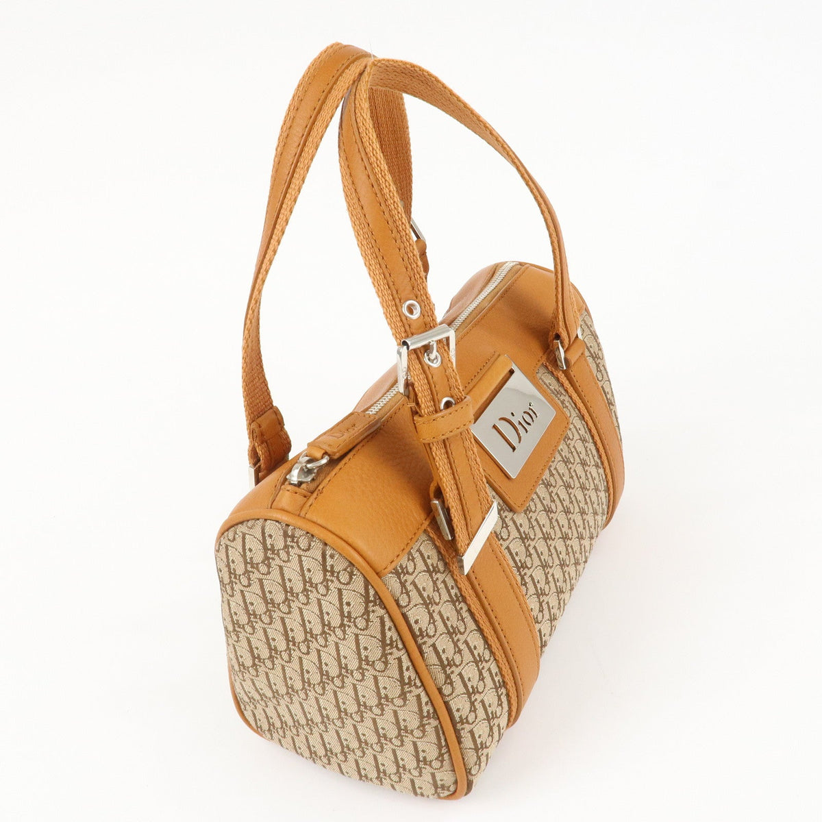 Christian Dior Trotter Canvas Leather Mini Boston Bag Hand Bag Rovelle Bags