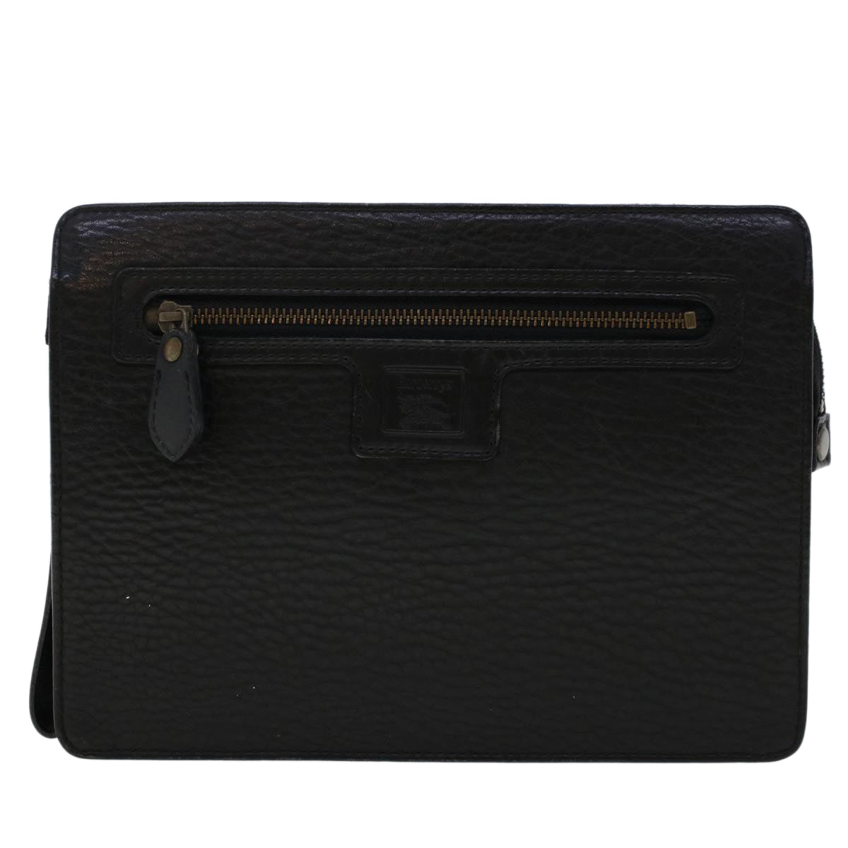 Burberry Brand Leather Black Clutch Bag Style 7