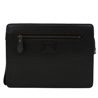 Burberry Brand Leather Black Clutch Bag Style 7
