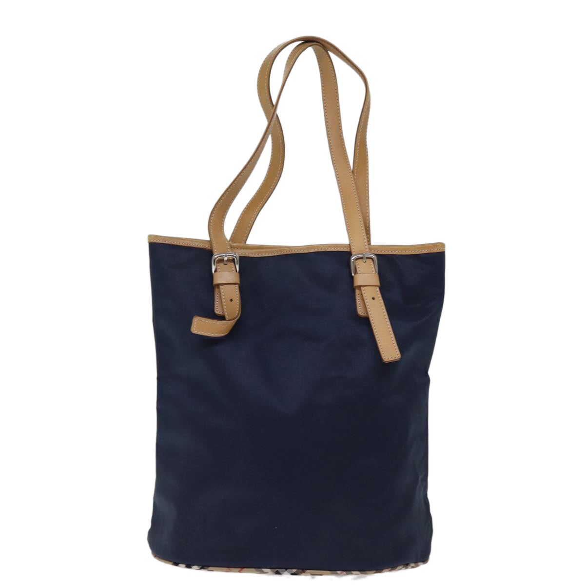 Burberry Nova Brand Check Blue Tote Bag