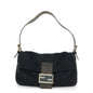 FENDI Mamma Baguette Wool Leather Shoulder Bag Hand Bag Black 26424 Rovelle Bags