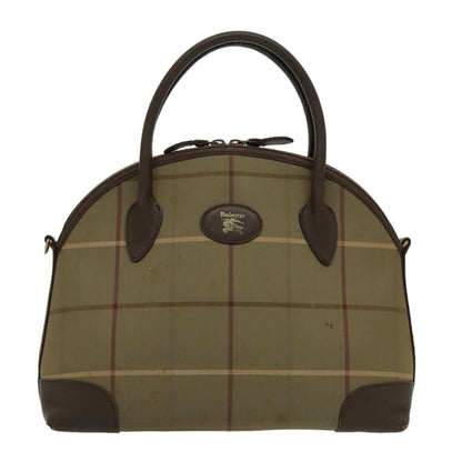 Burberry Nova Check Brown Canvas Handbag ( )