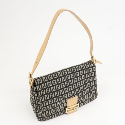 FENDI Mamma Baguette Canvas Leather Shoulder Bag 8BR001 Rovelle Bags