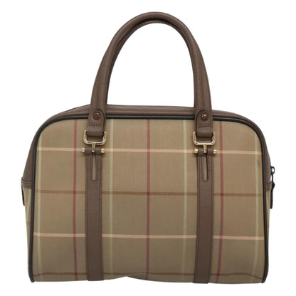 Burberry Nova Check Brown Canvas Handbag ( )