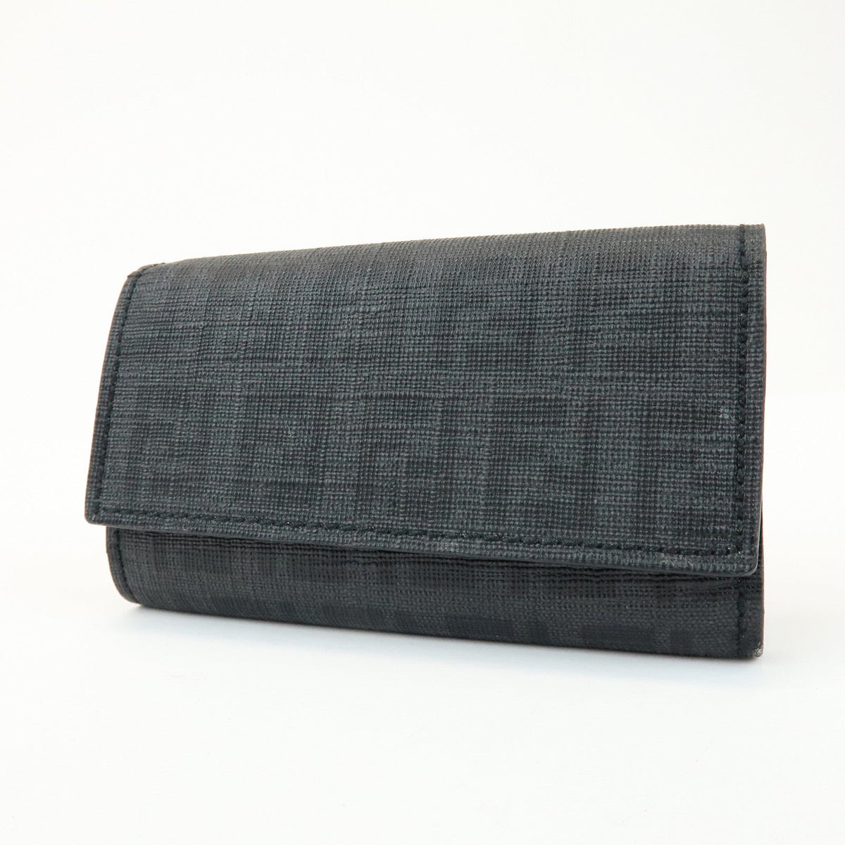 FENDI Zucca PVC Canvas 6 Rings Key Case Key Holder Black 8AP079 Rovelle Bags