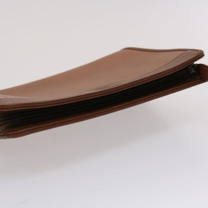 Burberry Brand Leather Brown Clutch Bag Style 8