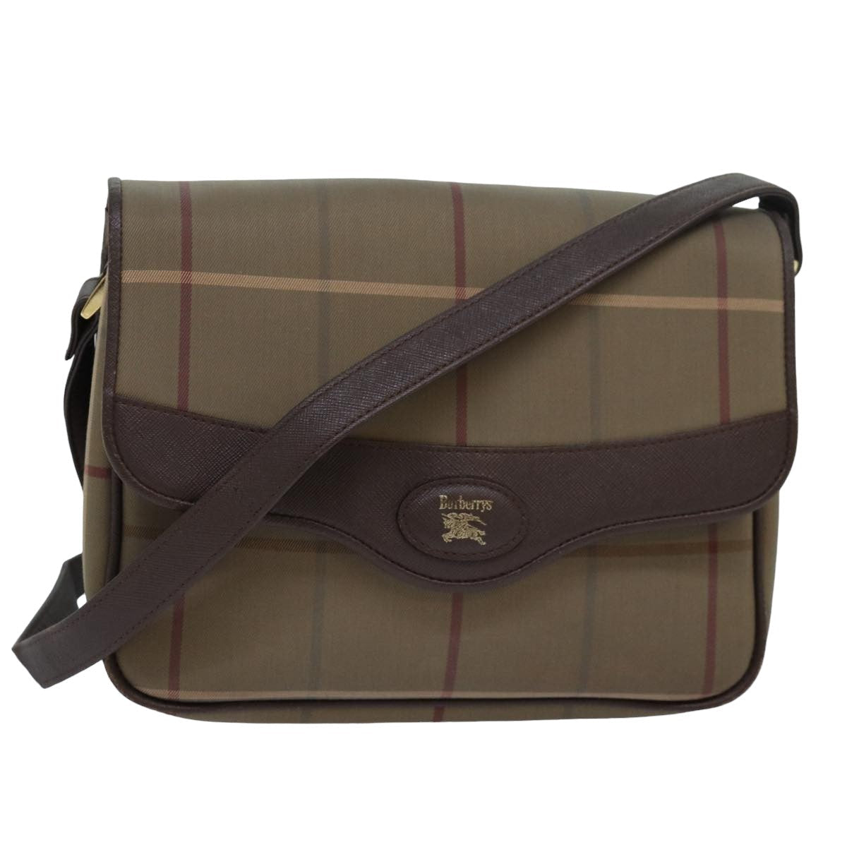 Burberry Nova Brand Canvas White Shoulder Bag Style 54