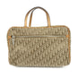 Christian Dior Trotter Canvas Leather Hand Bag Cosmetic Bag Brown Rovelle Bags