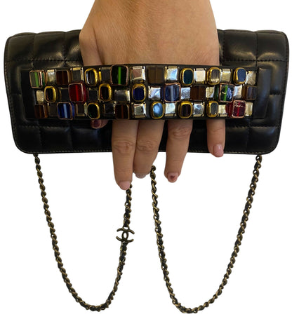 Chanel Luxury Lambskin Black Clutch Style 2 Rovelle Bags