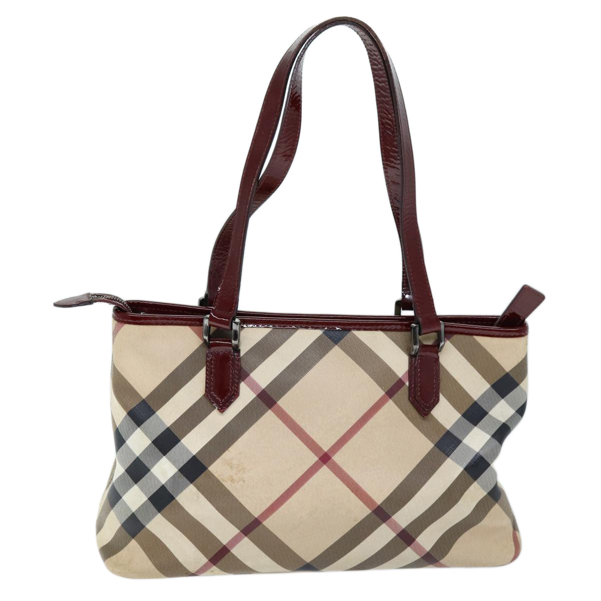 Burberry Nova Brand Canvas White Shoulder Bag Style 4