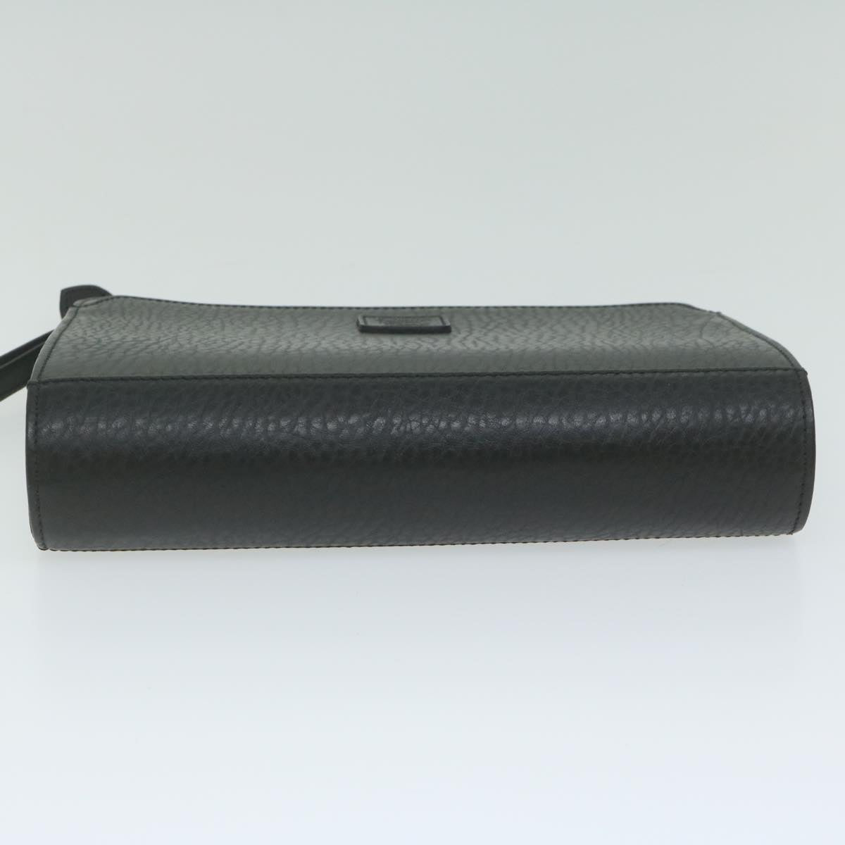 Burberry Brand Leather Black Clutch Bag Style 8