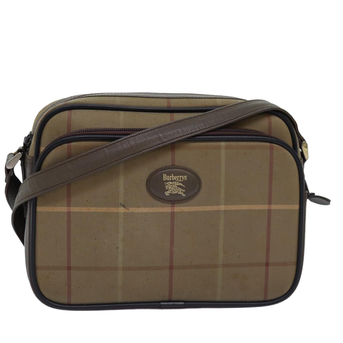 Burberry Nova Brand Canvas White Shoulder Bag