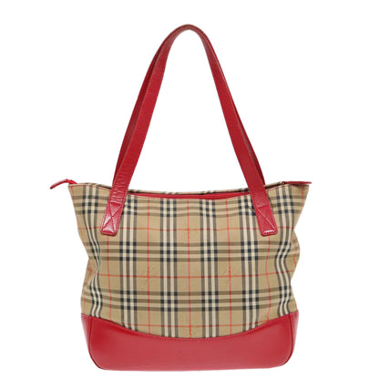 Burberry Nova Check Beige Canvas Tote Bag ( )