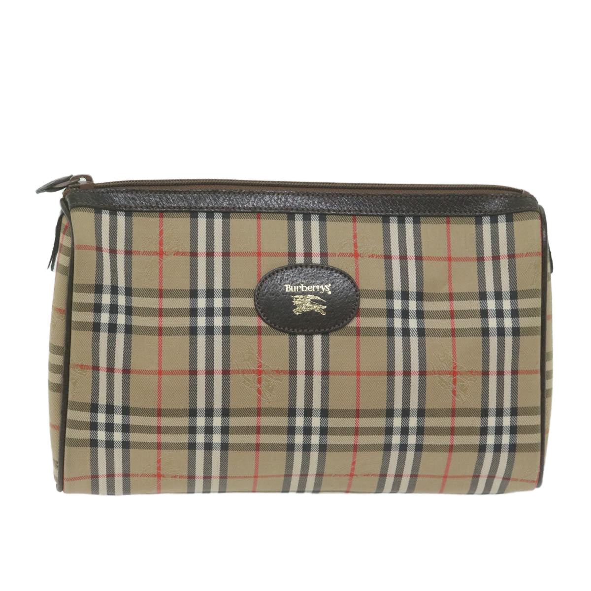 Burberry Brand Canvas Brown Clutch Bag Style 2
