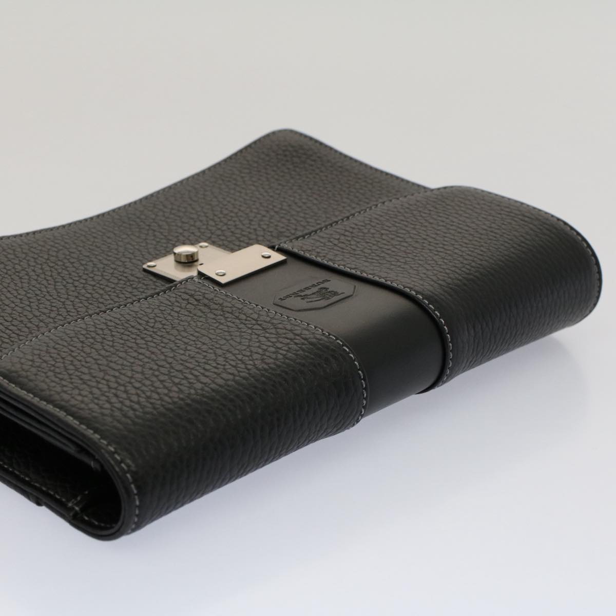 Burberry Brand Leather Black Clutch Bag Style 11