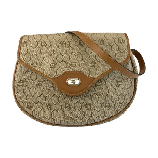 Christian Dior Beige Brown Pvc Leather Pochette Shoulder Bag Rovelle Bags