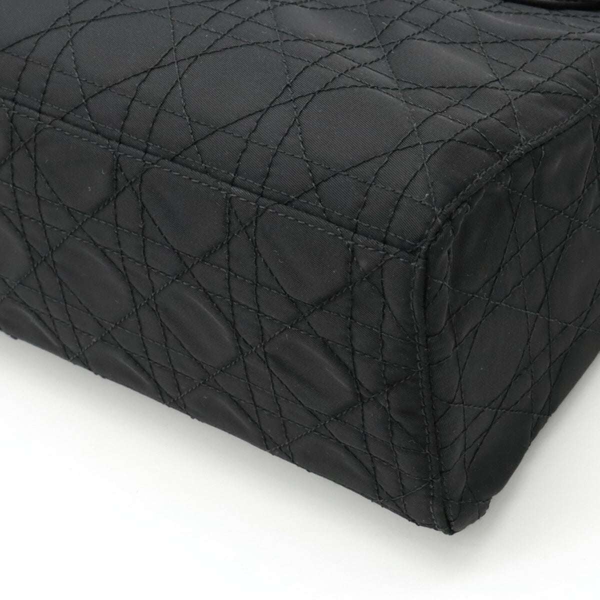 Christian Dior Lady Dior Black Nylon Handbag Shoulder Bag Rovelle Bags
