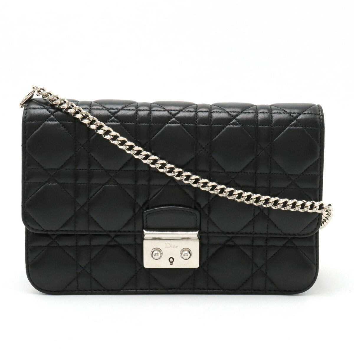 Christian Dior Miss Dior Black Leather Clutch Bag Rovelle Bags