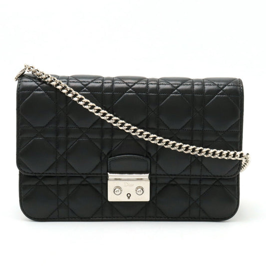 Christian Dior Miss Dior Black Leather Clutch Bag Rovelle Bags