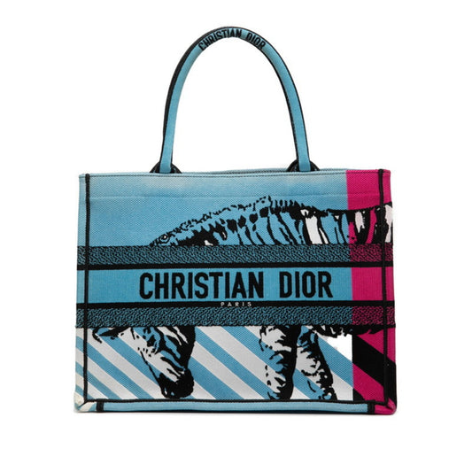 Christian Dior Light Blue Multi-Color Canvas Tote Bag Rovelle Bags