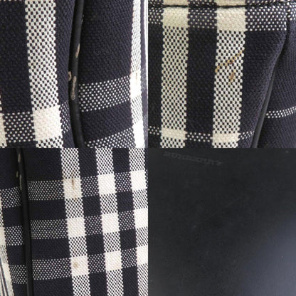 Burberry Black Canvas Leather Handbag ( )