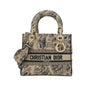 Christian Dior Beige Black Canvas Handbag Canvas Rovelle Bags