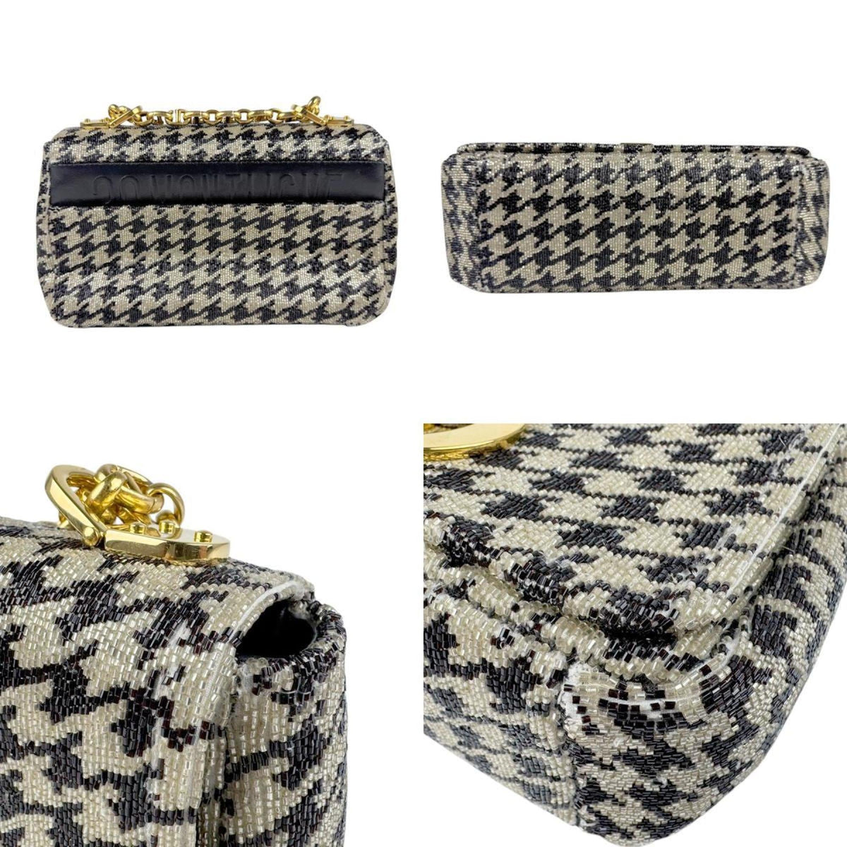 Christian Dior Beige Black Beads Shoulder Bag Rovelle Bags