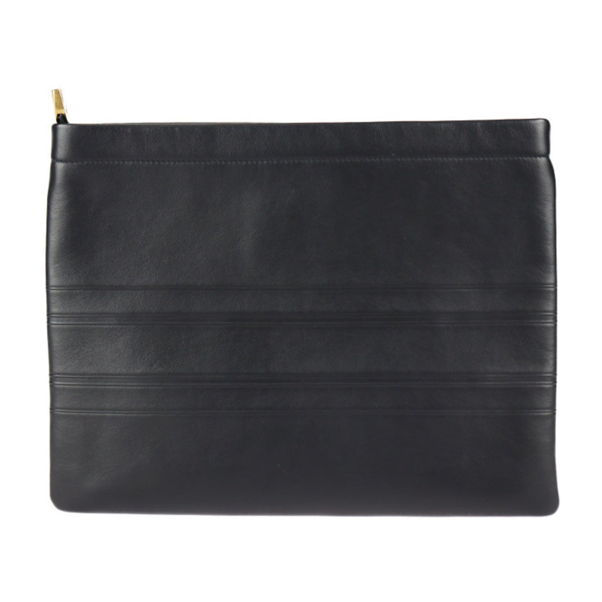 Christian Dior Black Leather Clutch Bag Handbag Rovelle Bags