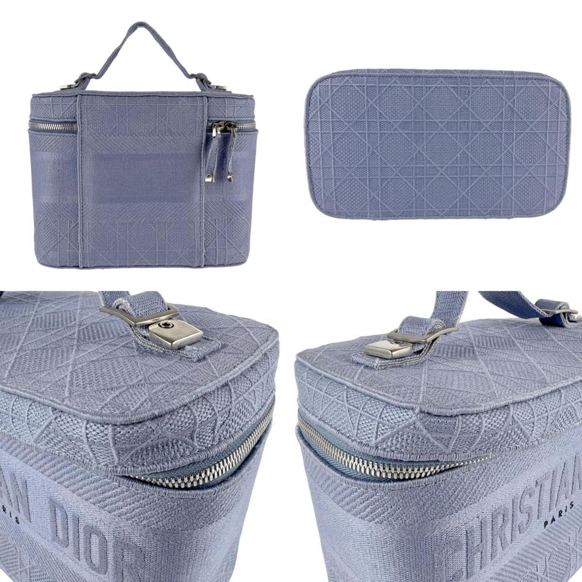 Christian Dior Blue Canvas Handbag Canvas Rovelle Bags