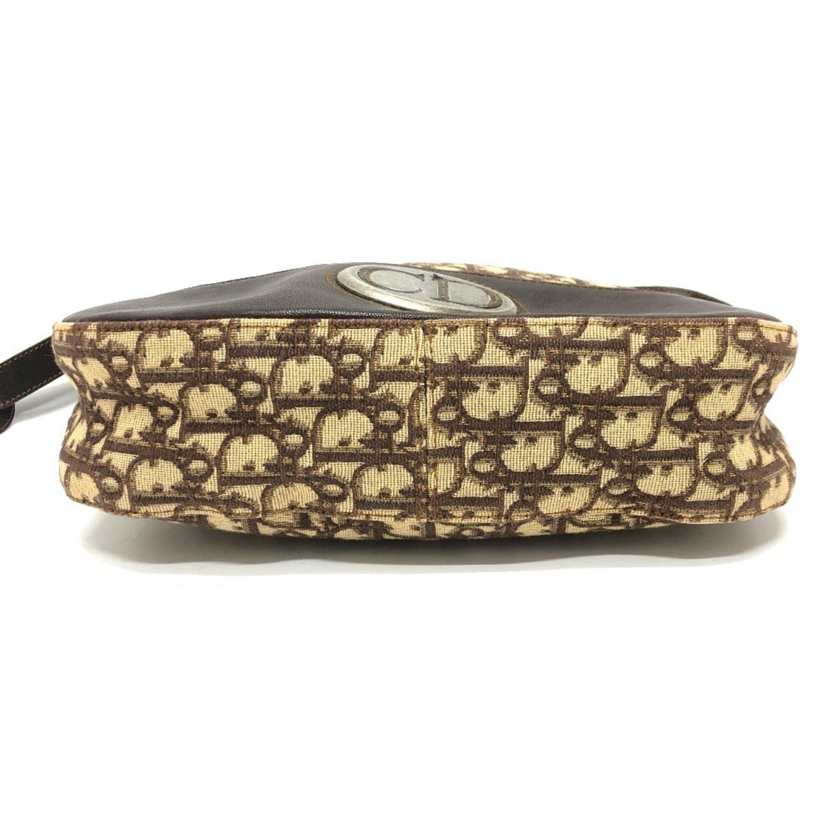 Christian Dior Brown Canvas Leather Shoulder Bag Rovelle Bags