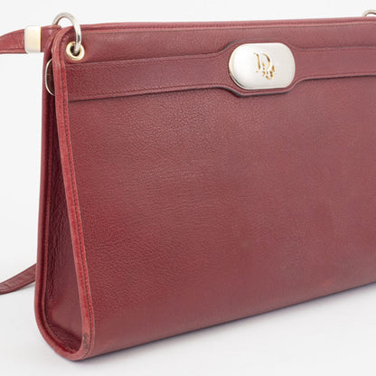Christian Dior Bordeaux Leather Shoulder Bag Leather Rovelle Bags
