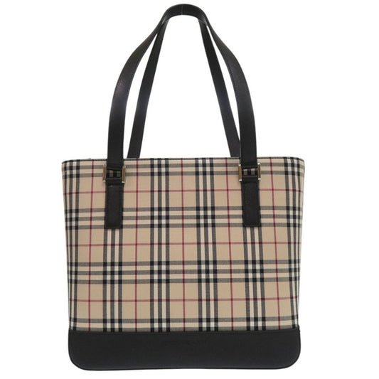 Burberry Beige Nylon Canvas Leather Tote Bag ( )