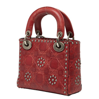 Christian Dior Lady Dior Red Color Leather Handbag Shoulder Bag Rovelle Bags