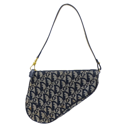 Christian Dior Blue Jacquard Shoulder Bag Jacquard Rovelle Bags