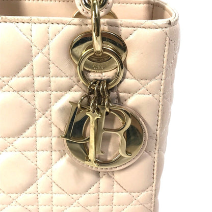 Christian Dior Pink Beige Leather Handbag Shoulder Bag Rovelle Bags