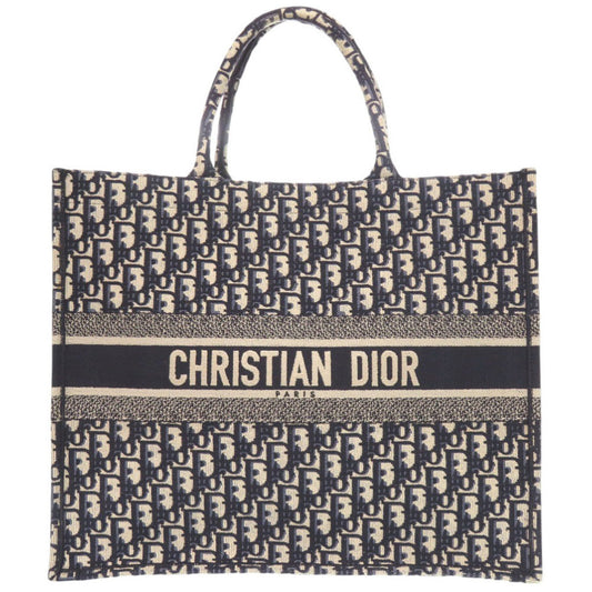 Christian Dior Beige Navy Canvas Tote Bag Rovelle Bags