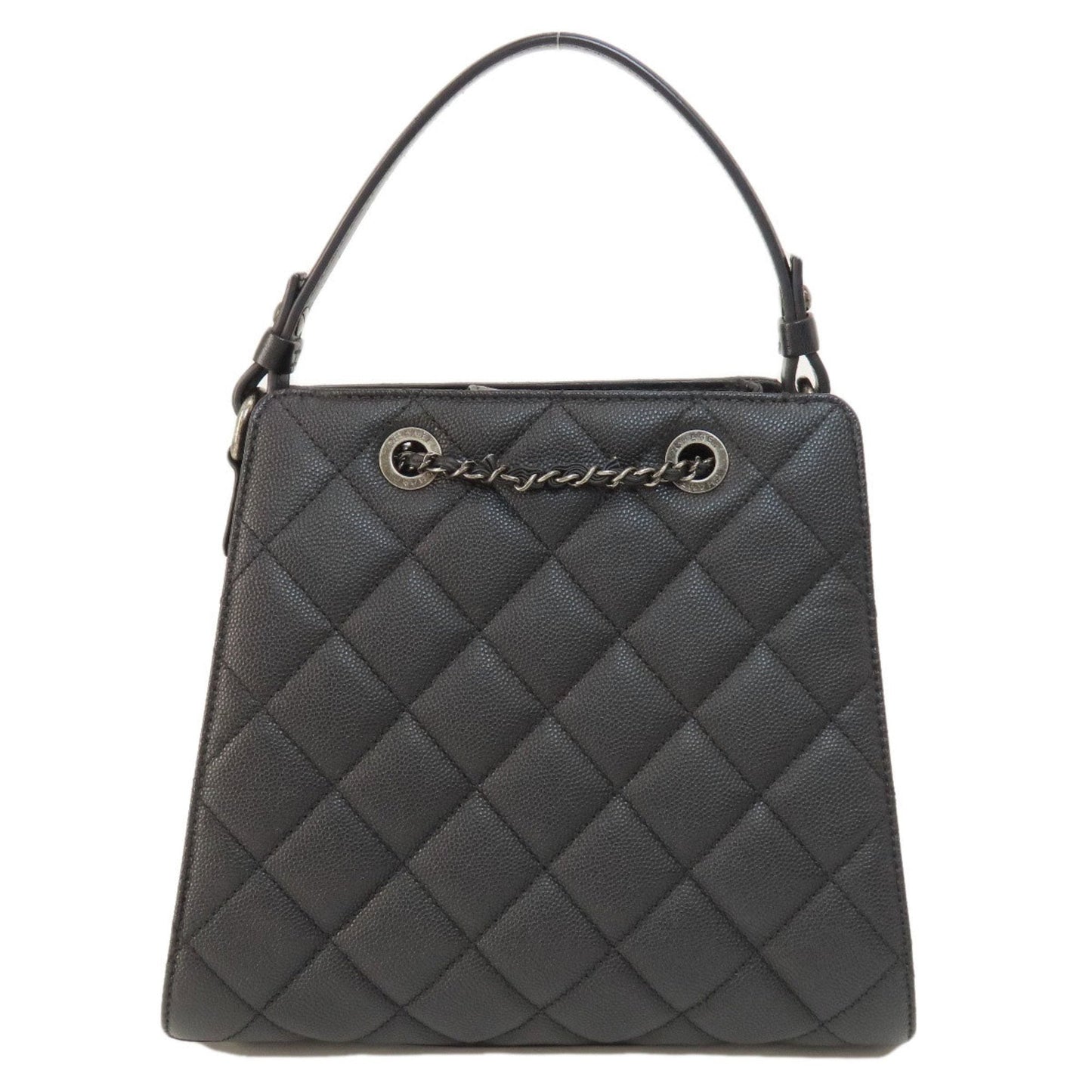Chanel CC Bucket Matelasse Handbag Caviar Skin Women's Rovelle Bags
