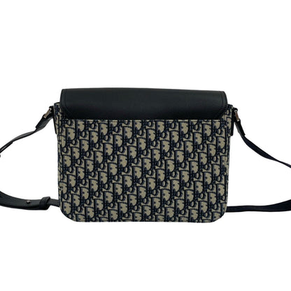 Christian Dior Black Canvas Leather Messenger Bag Shoulder Bag Leather Rovelle Bags
