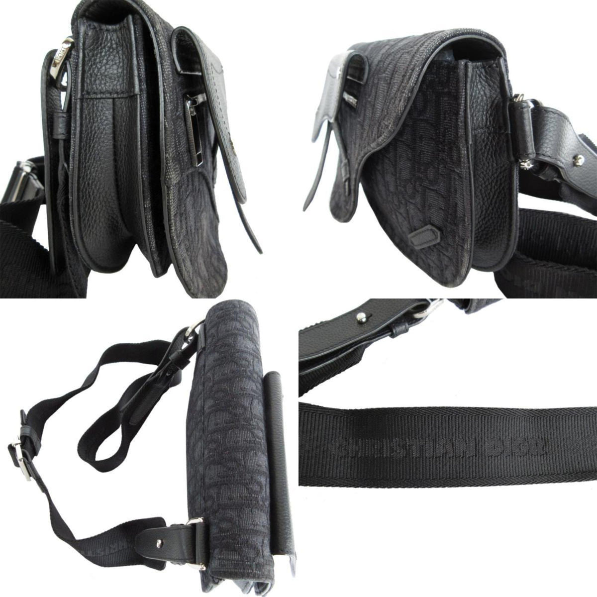 Christian Dior Black Canvas Leather Sling Bag Rovelle Bags