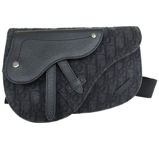 Christian Dior Black Canvas Leather Sling Bag Rovelle Bags