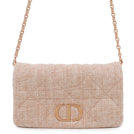 Christian Dior Pink Tweed Shoulder Bag Rovelle Bags