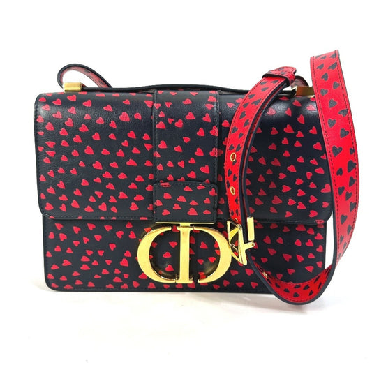 Christian Dior Black Red Color Leather Shoulder Bag Rovelle Bags