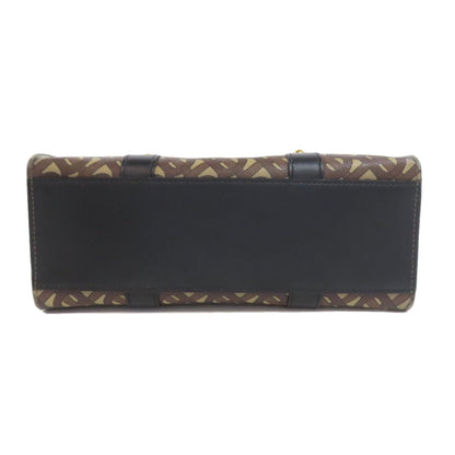 Burberry Black Brown Pvc Leather Tote Bag ( )