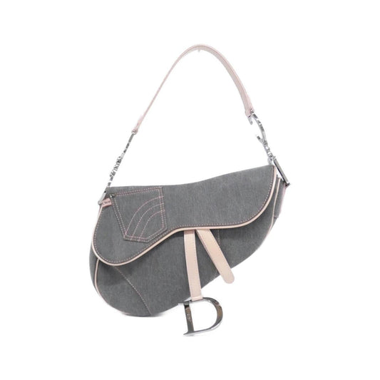 Christian Dior Gray Pink Denim Shoulder Bag () Rovelle Bags