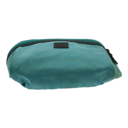 Burberry Black Label Turquoise Nylon Leather Shoulder Bag ( )