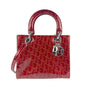 Christian Dior Red Color Patent Leather Handbag Shoulder Bag Rovelle Bags