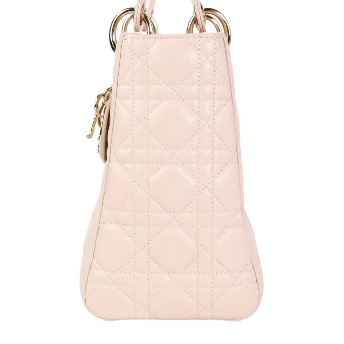 Christian Dior Lady Dior Pink Leather Handbag Shoulder Bag Leather Rovelle Bags