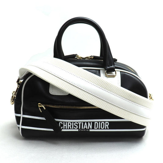 Christian Dior Black White Leather Shoulder Bag Rovelle Bags