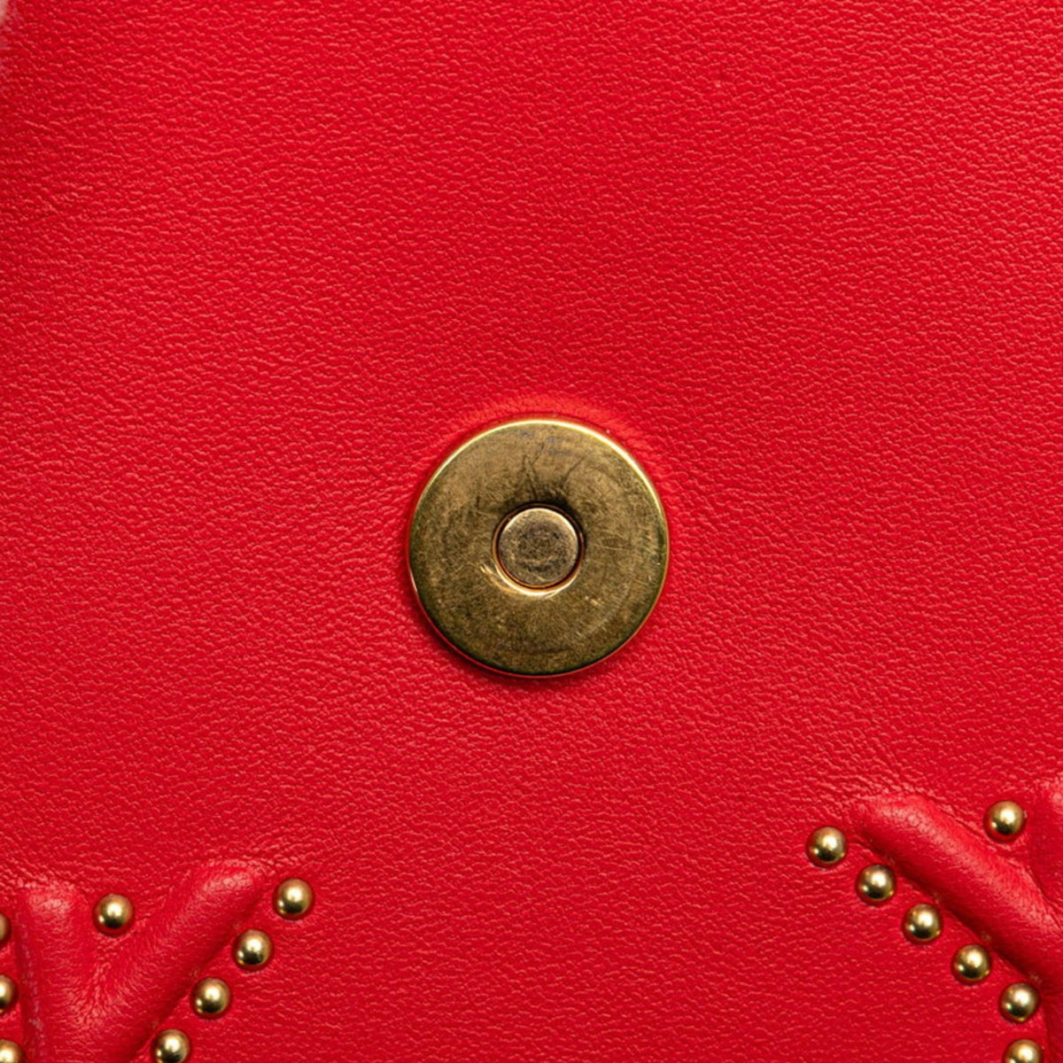 Christian Dior Gold Red Color Leather Shoulder Bag Rovelle Bags